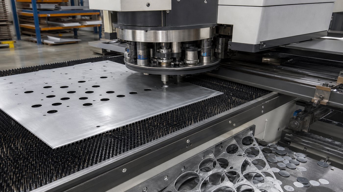 CNC turret punching sheet metal